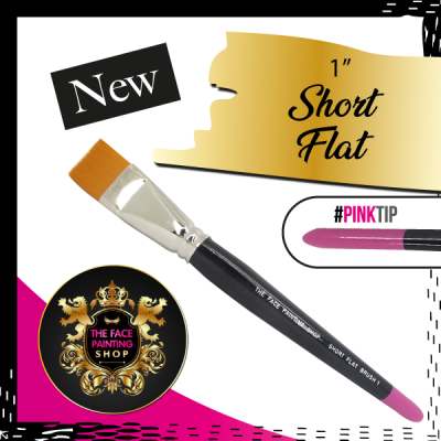 The Face Painting Shop Short 1 Inch Short Flat Brush The Face Painting Shop Short 1 Inch Short Flat Brush